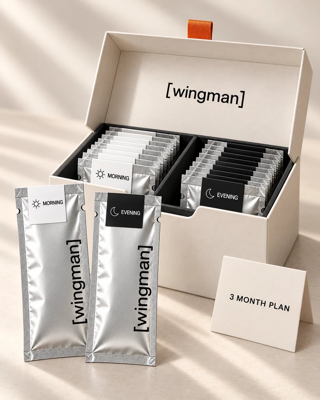 3-month Complete Plan — Wingman carton and morning and evening sachets