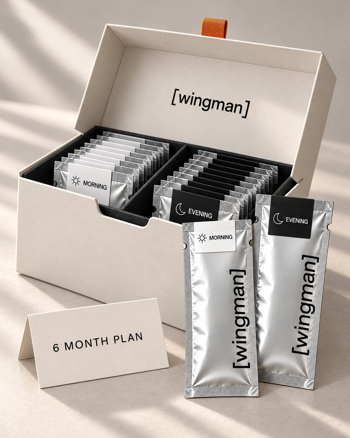6-month Complete Plan — Wingman carton and morning and evening sachets